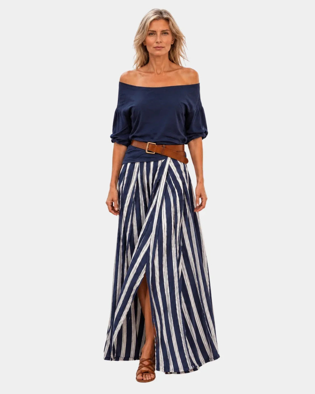 Ayanda Rose | Mediterranean-Style Blouse and Skirt Set