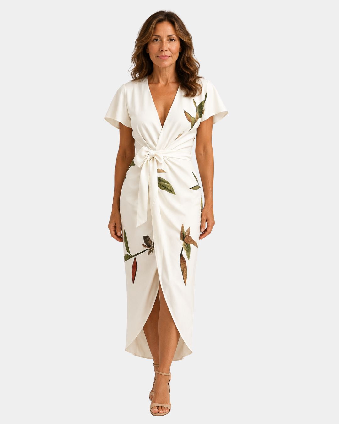 Agathe | Robe portefeuille élégante avec imprimé floral