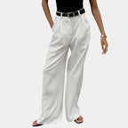 Tumi Rose | Solid Wide-Leg Trousers without Belt