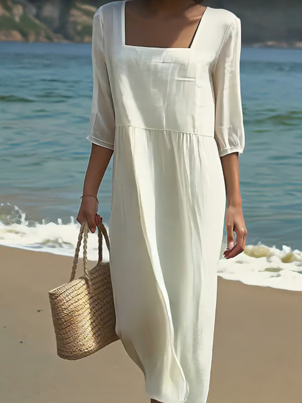 Moda Lusitana - Vestido bordado casual