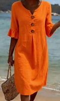 Moda Lusitana - Vestido Casual com Botões
