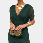 Kendra | Long Floral Dress Col V