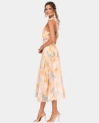 Liyah | Dress Halter Neck and Printed Watercolour