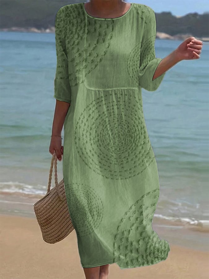 Moda Lusitana - Vestido Bordado Casual