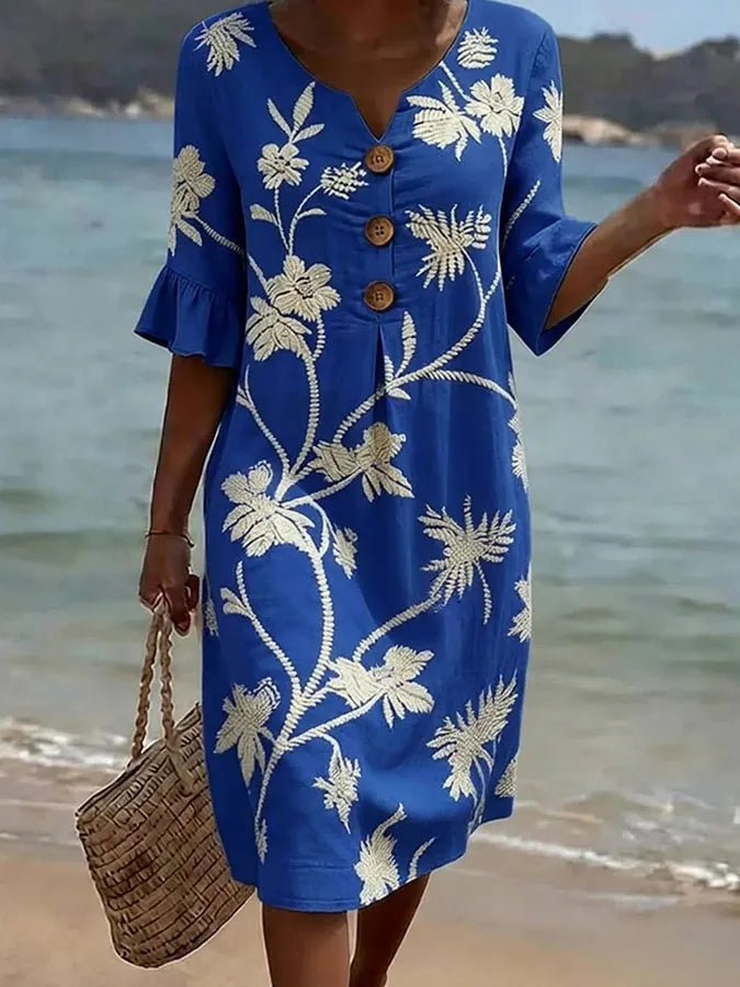 Moda Lusitana - Vestido Floral Casual