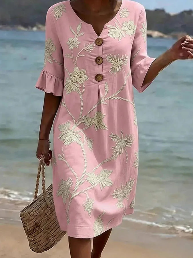 Moda Lusitana - Vestido Florido Casual