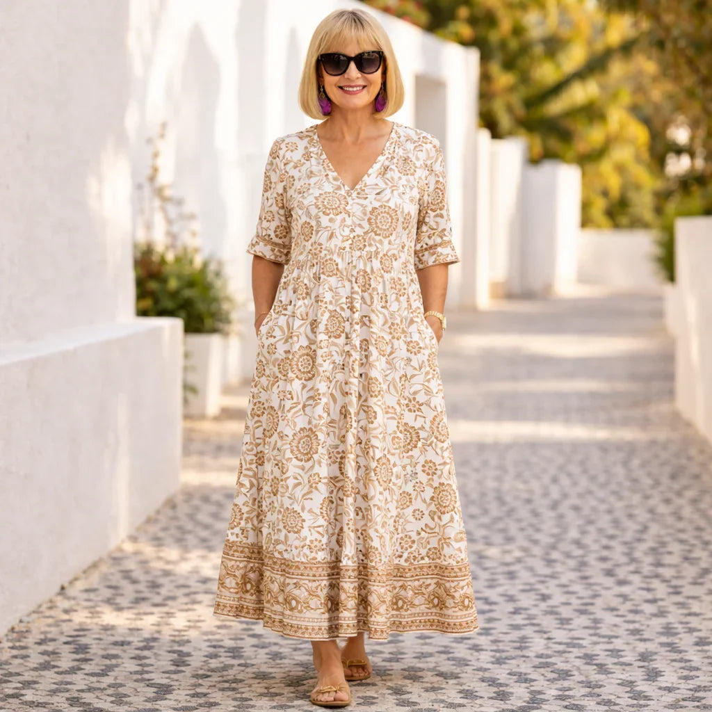 Elly | Robe Florale Élégante avec une Ambiance Aérée