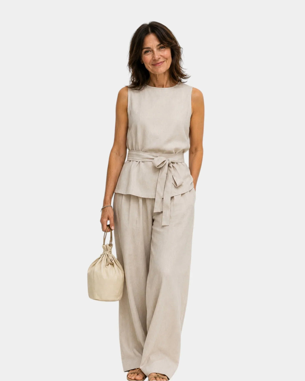 Dineo Rose | Set Two-Piece with Top without Sleeves and Trousers