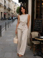 Dineo Rose | Set Two-Piece with Top without Sleeves and Trousers