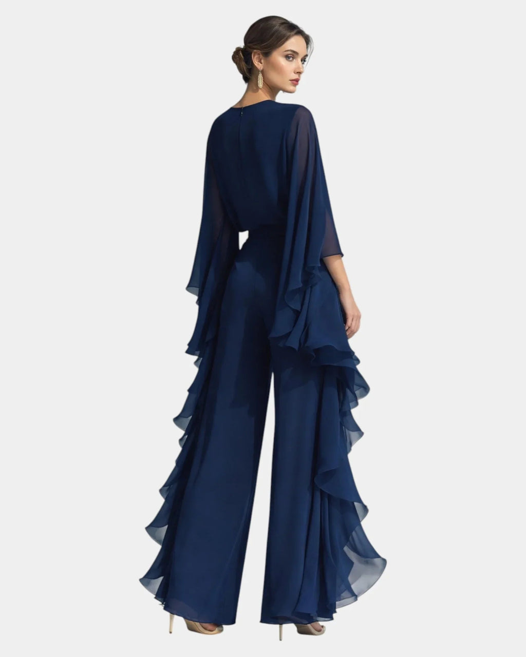 Sade Rose | Elegant Set Chiffon Ruffled