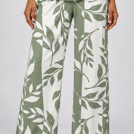Nomsa | Sage Green Combination Top and Pants