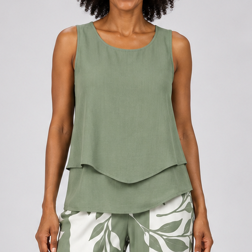 Nomsa | Sage Green Combination Top and Pants