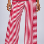 Nomvula | Pink Solid Top and Striped Pants Combination