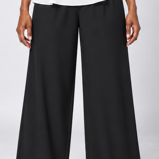 Kesi | Two-Tone Combination White Top and Black Pants