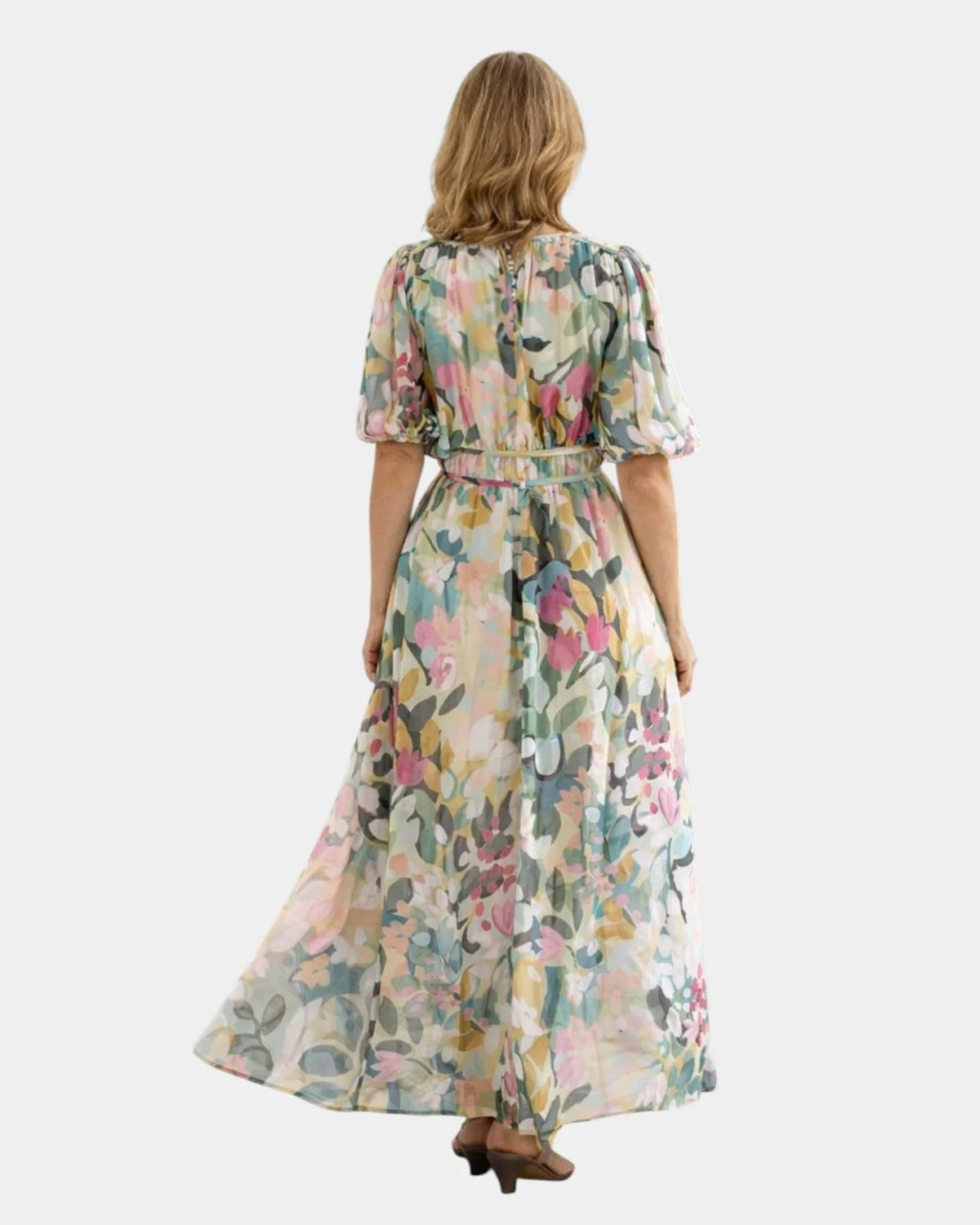 Thandiwe | Maxi Dress Short Sleeves with V-Neck