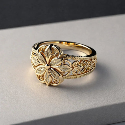 Ashanti Grace | Ring Gold Exotique Zirconia Flower