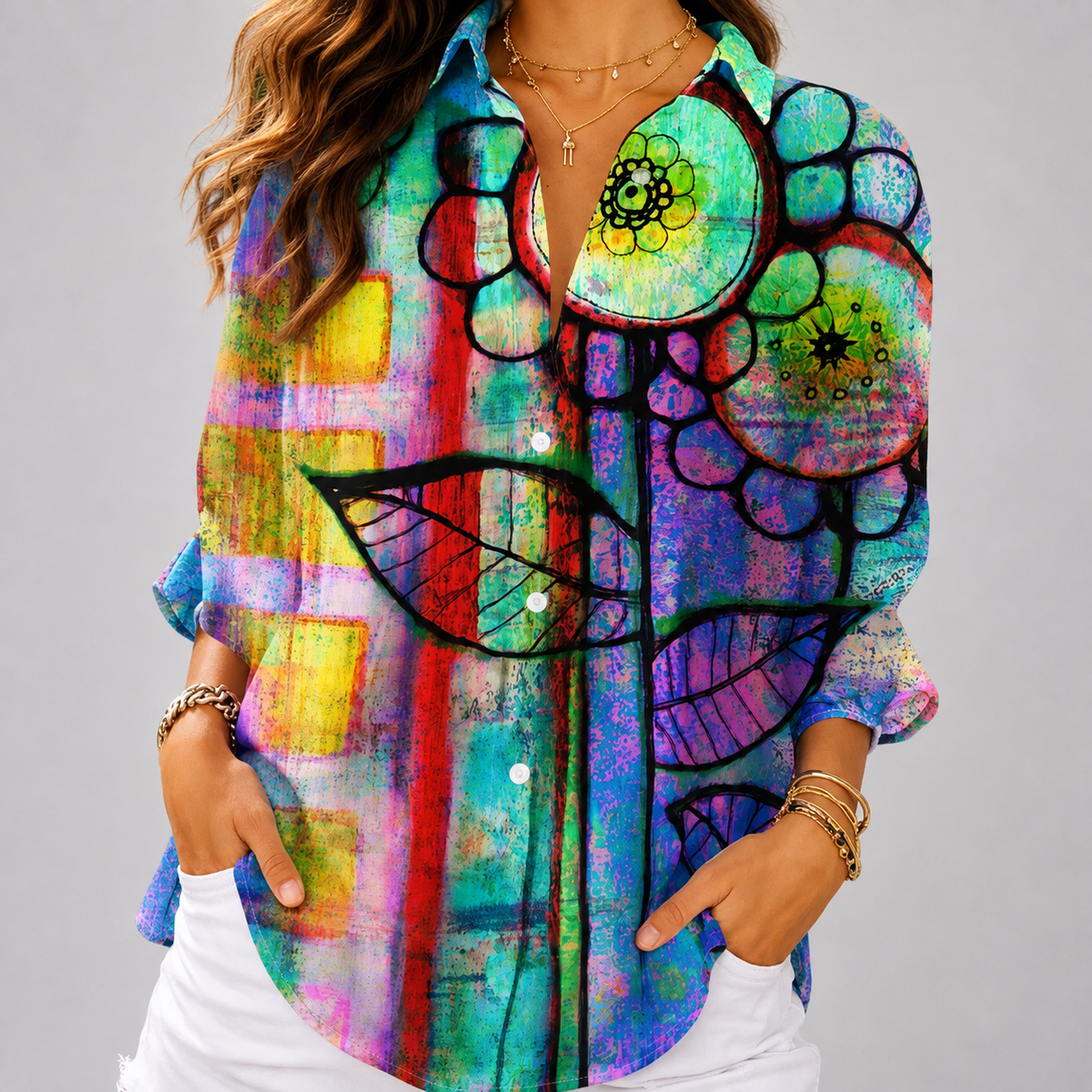 Kiara | Blouse Artistic Bloom