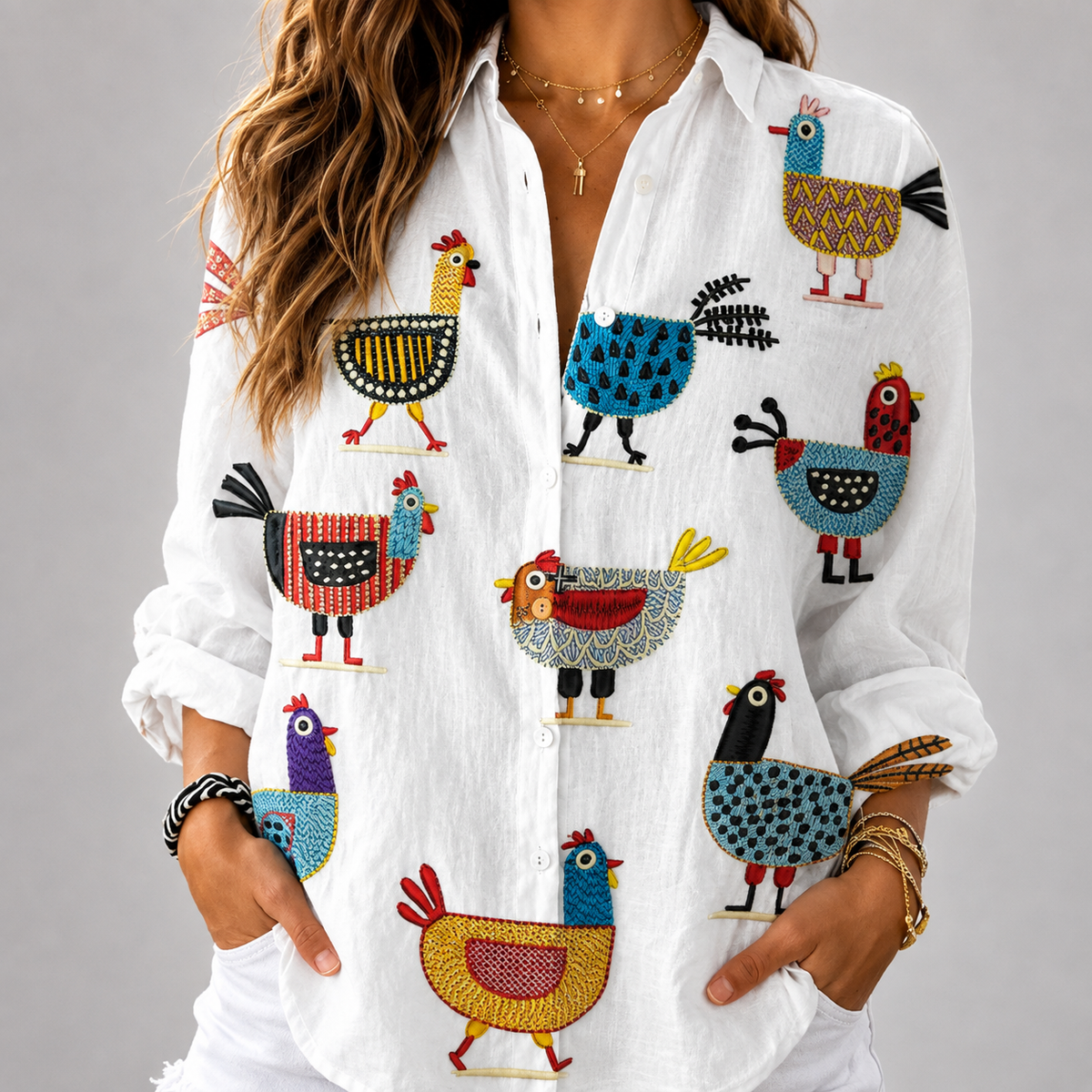 Maya | Blouse Playful Hen