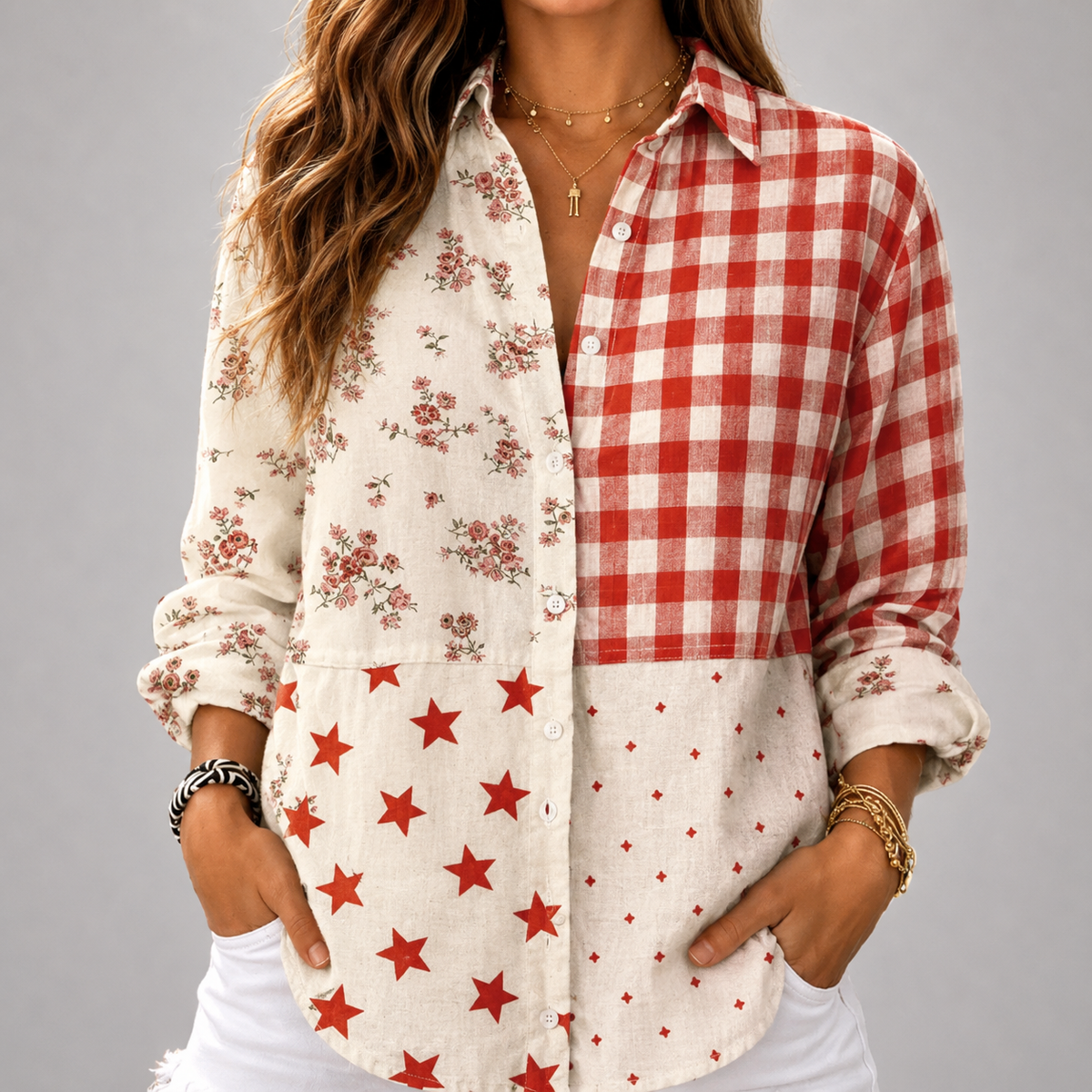 Mbali | Blouse Country Patchwork
