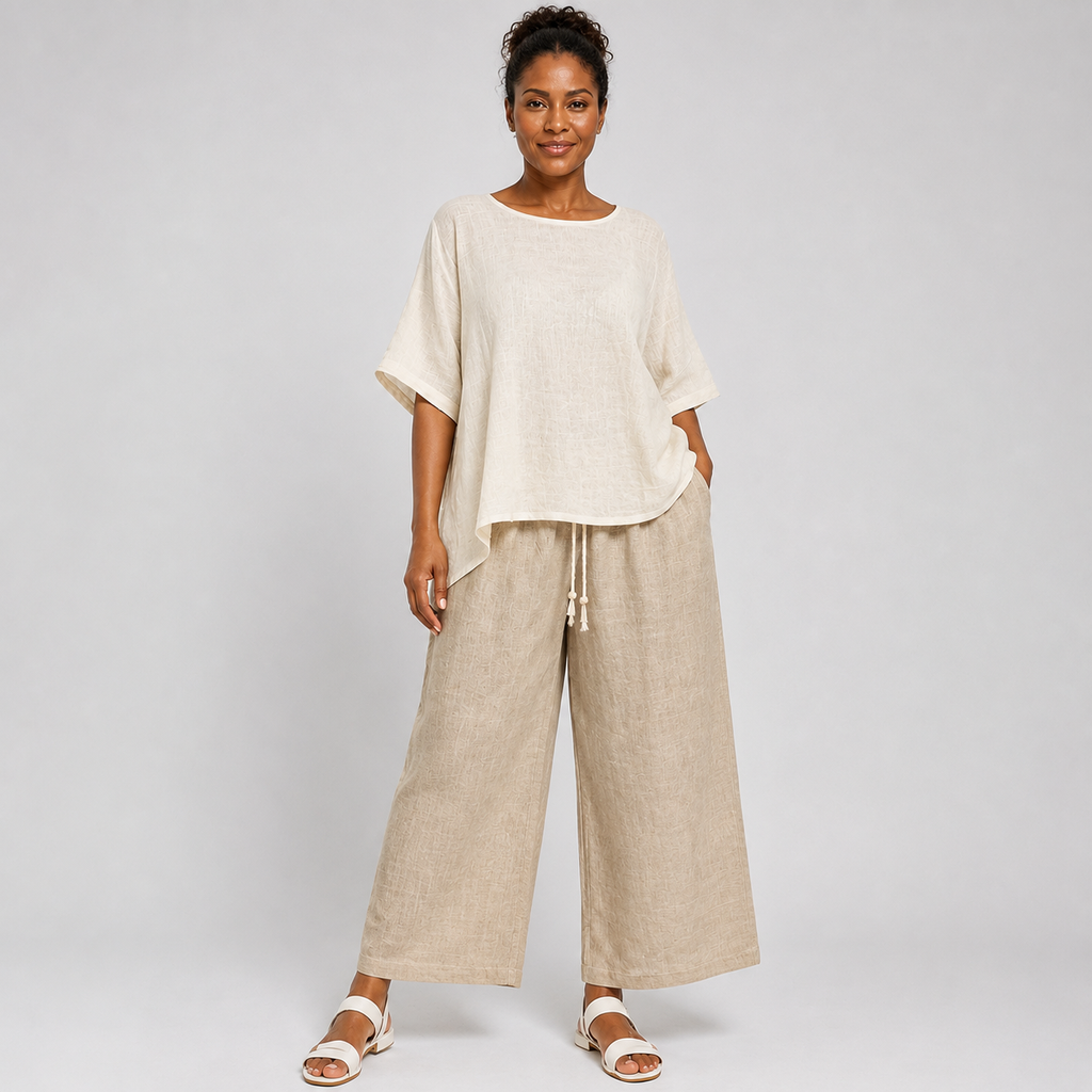 Aaliyah | Comfortable Essential Top and Wide-Leg Trousers