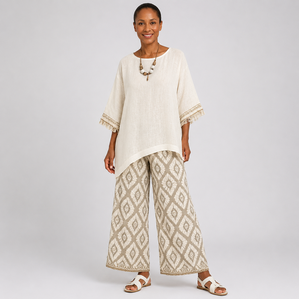 Adjoa | Sophisticated Top and Relaxed Trousers
