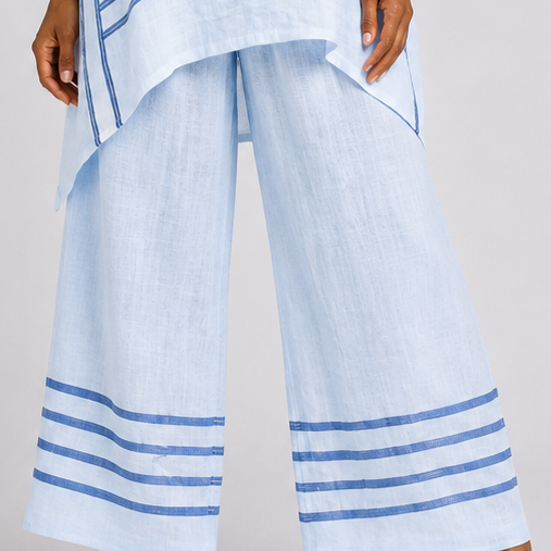 Amahle | Sophisticated Asymmetric Striped Top and Statement Trousers
