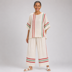 Buhle | Printed Boho Blouse and Comfortable Wide-Leg Trousers