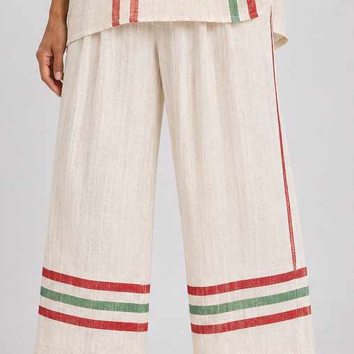 Buhle | Printed Boho Blouse and Comfortable Wide-Leg Trousers