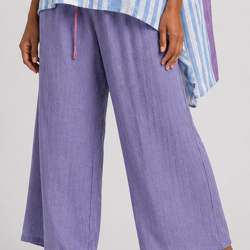 Busisiwe | Elegant Lavender and Sky Blue Top with Trousers
