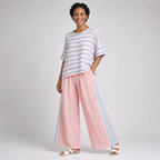 Chiamaka | Elegant Blue Top and Soft Trousers