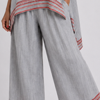 Dineo | Sophisticated Asymmetric Blouse and Wide-Leg Ethnic Trousers