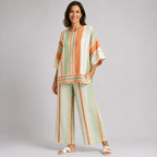 Esi | Elegant Asymmetric Top and Wide-Leg Trousers