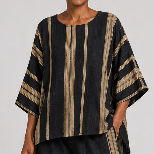 Esihle | Oversized Striped Top and Comfortable Trousers