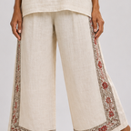 Fatima | Essential Embroidered Blouse and Wide-Leg Trousers
