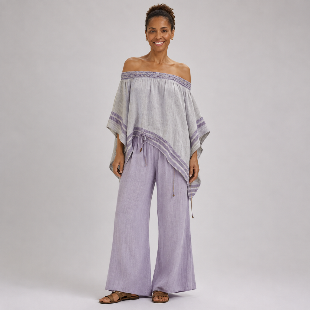 Folake | Striped Top and Wide-Leg Trousers