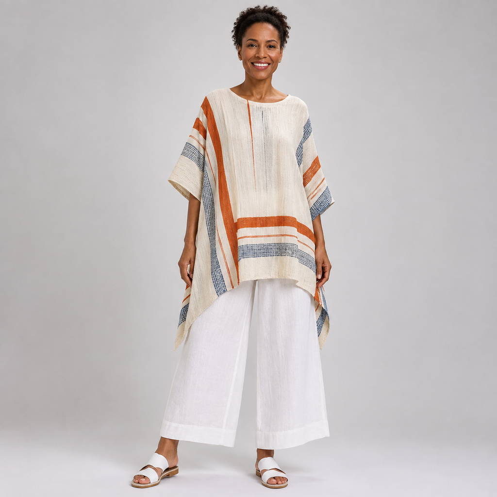 Gugu | Sophisticated Asymmetric Blouse and Wide-Leg Trousers