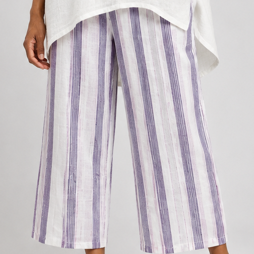 Abena | Comfortable Top and Striped Trousers