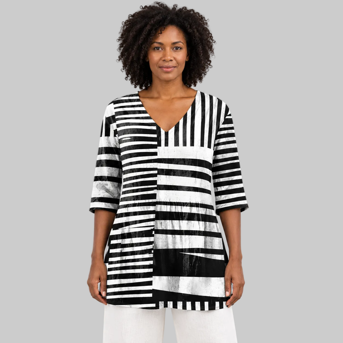 Sienna | Long Blouse with V-Neck