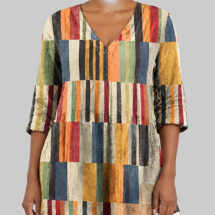Lydia | Long Blouse with V-Neck