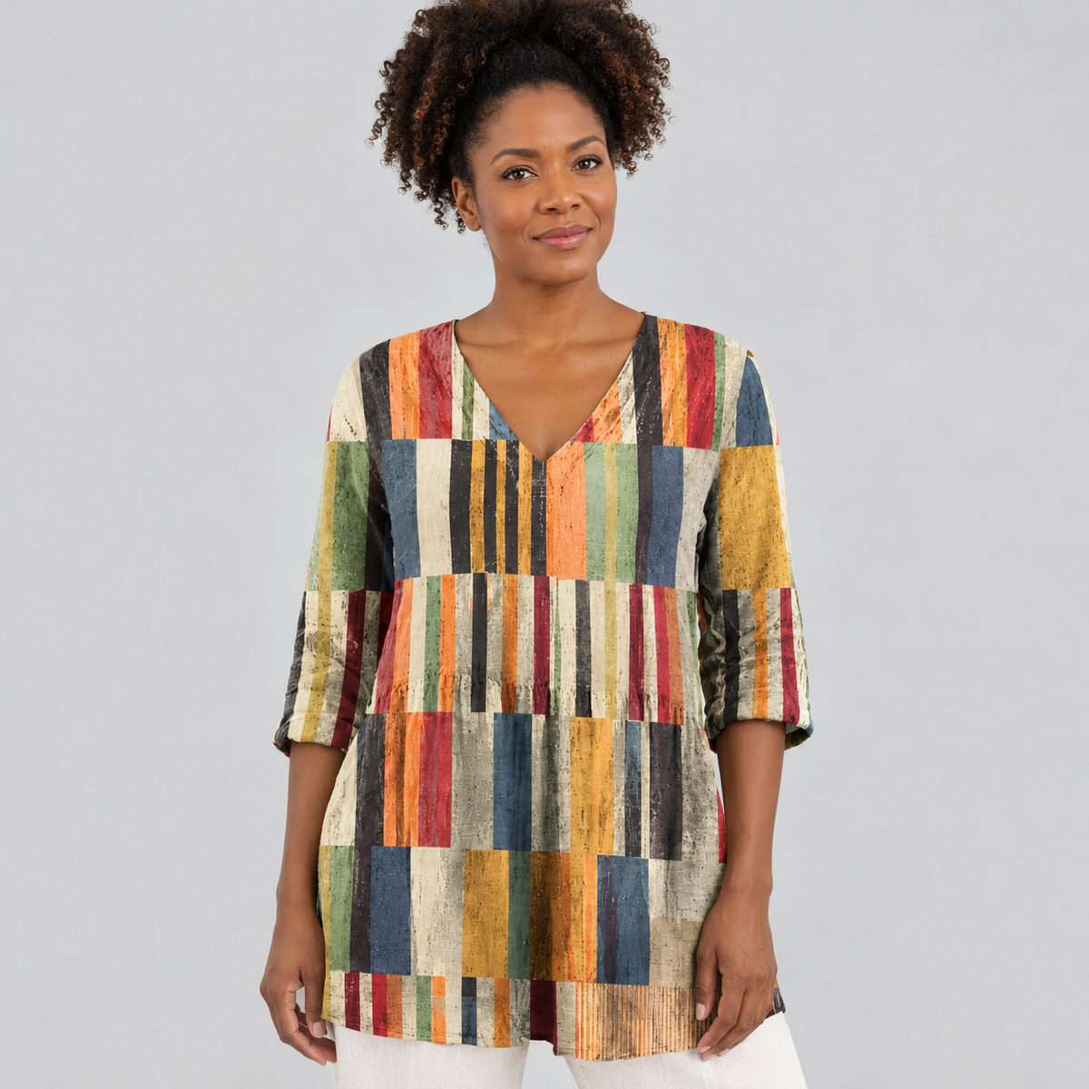Lydia | Long Blouse with V-Neck