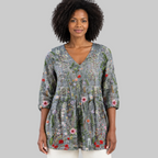 Audrey | Long Blouse with V-Neck