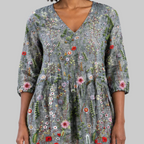 Audrey | Long Blouse with V-Neck