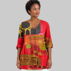Maria | Long Blouse with V-Neck