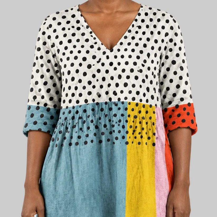 Jacqueline | Long Blouse with V-Neck