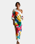 Paquerette | Robe maxi artistique à une épaule
