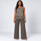 Makena | Animal Print Top and Wide-Leg Pants