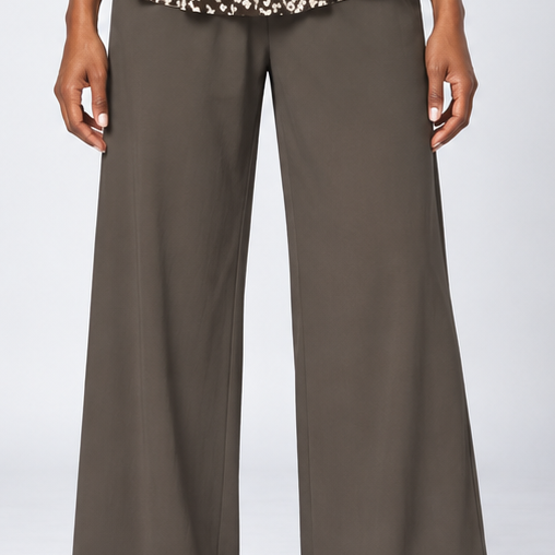 Makena | Animal Print Top and Wide-Leg Pants