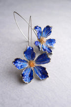 Zuri Grace | Earrings Blue Floral style Vintage