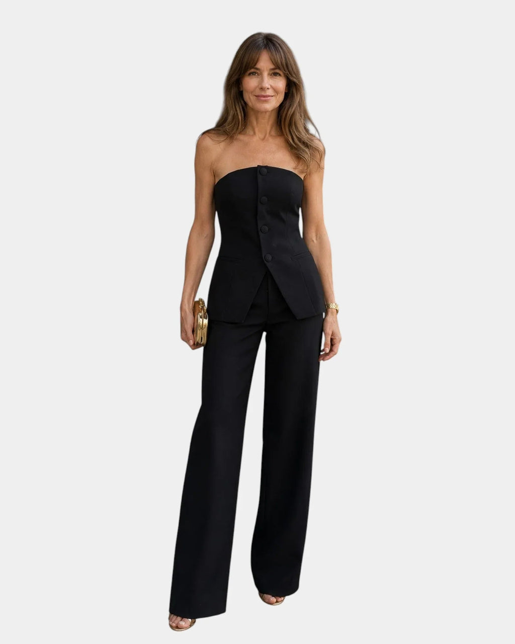 Ayana Rose | Set with top and Wide-Leg Trousers