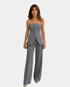 Ayana Rose | Set with top and Wide-Leg Trousers